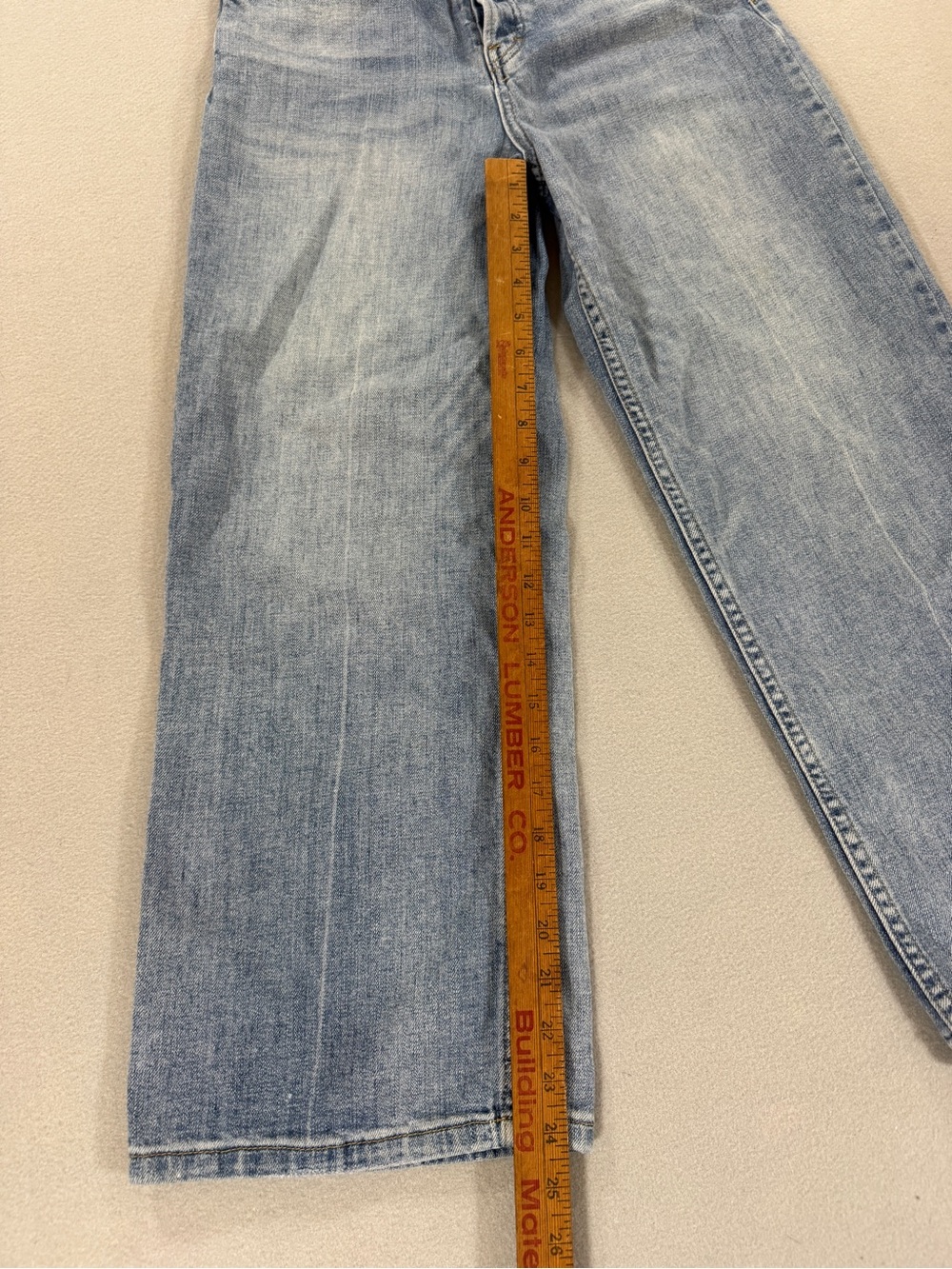 Free People Cropped Wide Leg Jeans Light Wash High Rise Button Fly Women’s 26 - Picture 7 of 12